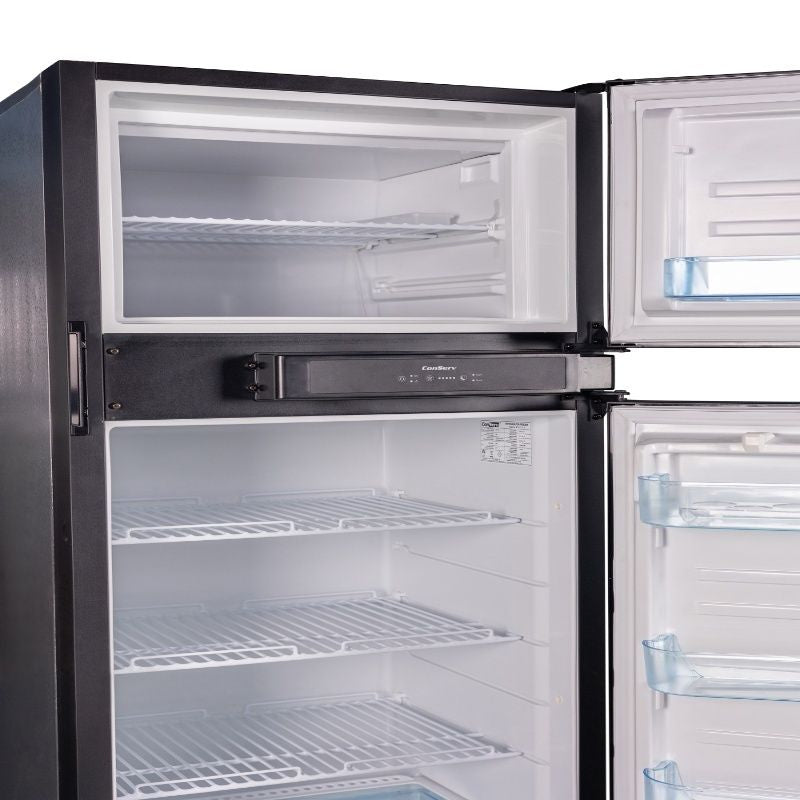 Conserv 12V/DC Refrigerator Freezer 10cf Stainless for RV BOAT OFF-GRID 2 Doors+ AC/ DC Adapter