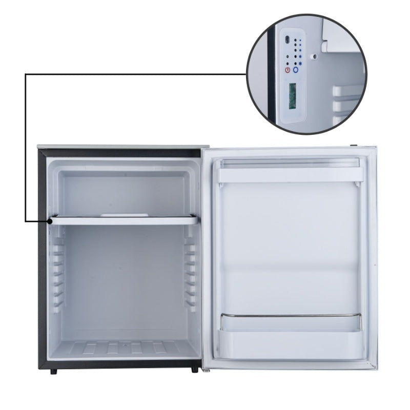 12V/DC Mini-Fridge Freezer 2.8cf Silver for RV BOAT OFF-GRID+AC / DC Adapter