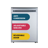 12V/DC Mini-Fridge Freezer 2.8cf Silver for RV BOAT OFF-GRID+AC / DC Adapter