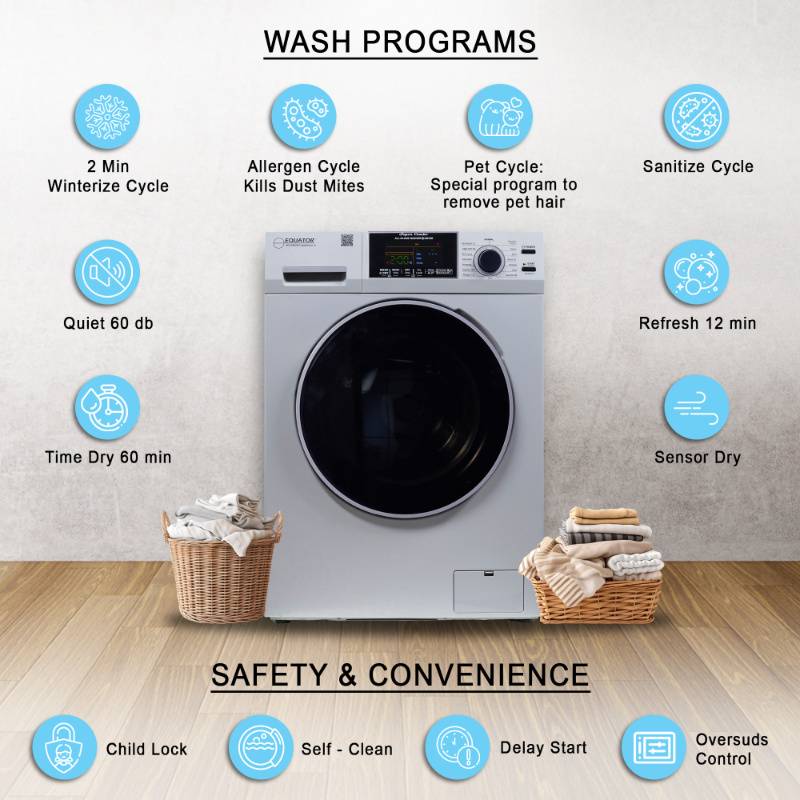 Original All-In-One 4600 Washer Dryer VENTLESS/VENTED PET Cycle 1.62cf/15lbs 110V