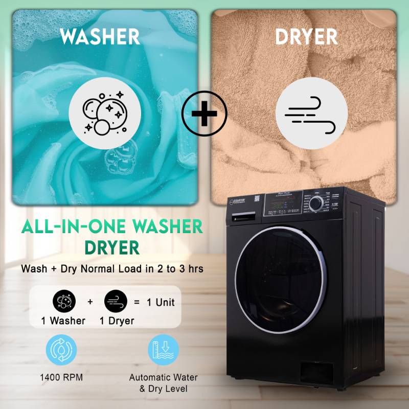 Original All-In-One 4600 Washer Dryer VENTLESS/VENTED PET Cycle 1.62cf/15lbs 110V
