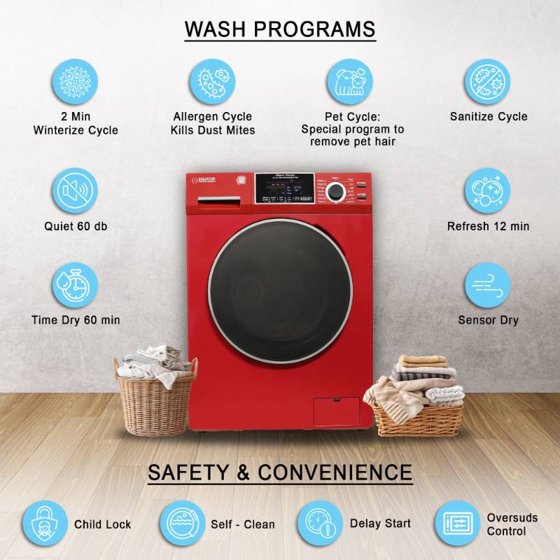 Original All-In-One 4600 Washer Dryer VENTLESS/VENTED PET Cycle 1.62cf/15lbs 110V