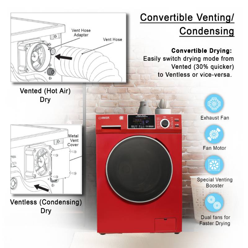 Original All-In-One 4600 Washer Dryer VENTLESS/VENTED PET Cycle 1.62cf/15lbs 110V