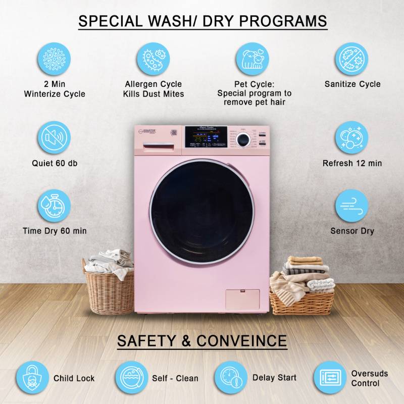 Original All-In-One 4600 Washer Dryer VENTLESS/VENTED PET Cycle 1.62cf/15lbs 110V