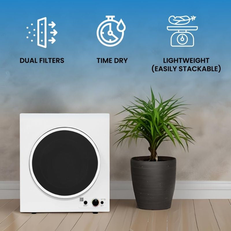 Secadora compacta ventilada con sensor 3.5 pies cúbicos/13 libras 110V CONTROLES INFERIORES (Reacondicionada)