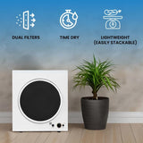 Secadora compacta ventilada con sensor 3.5 pies cúbicos/13 libras 110V CONTROLES INFERIORES (Reacondicionada)