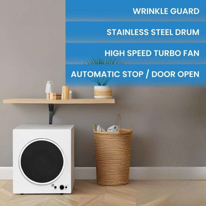 Secadora compacta ventilada con sensor 3.5 pies cúbicos/13 libras 110V CONTROLES INFERIORES (Reacondicionada)