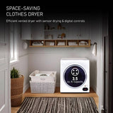Compact Vented Sensor Dryer 3.5cf/13lbs 110V Bottom control DIGITAL