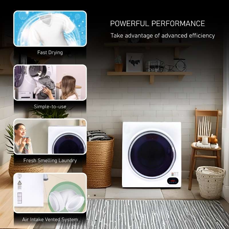 Compact Vented Sensor Dryer 3.5cf/13lbs 110V Bottom control DIGITAL