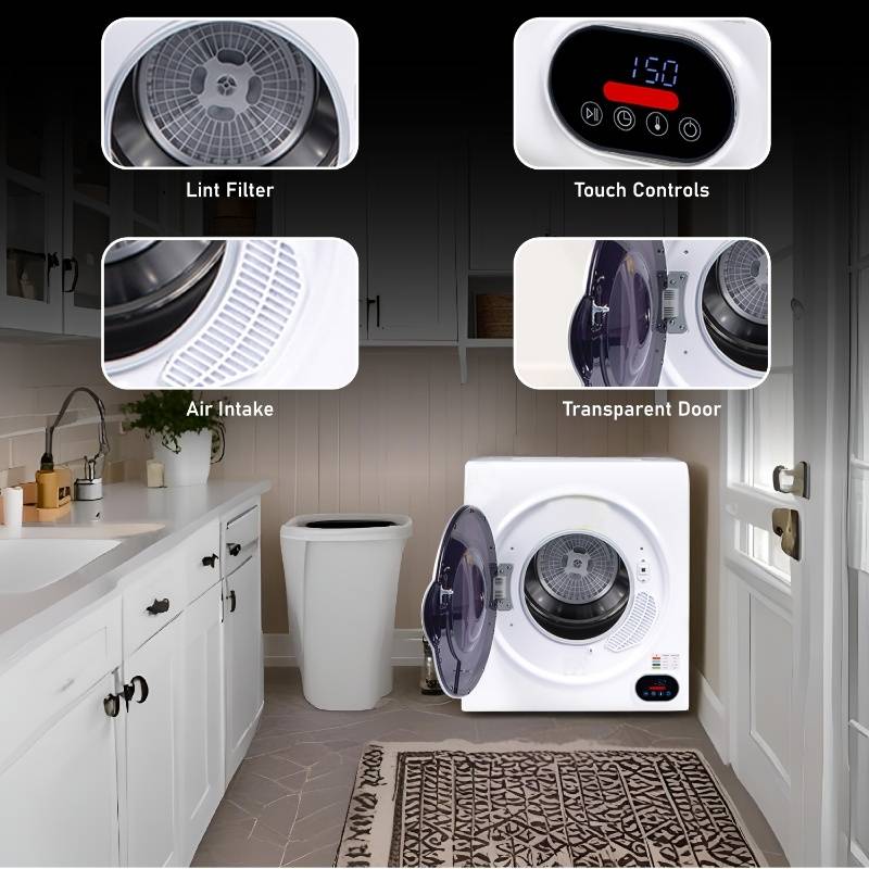 Compact Vented Sensor Dryer 3.5cf/13lbs 110V Bottom control DIGITAL
