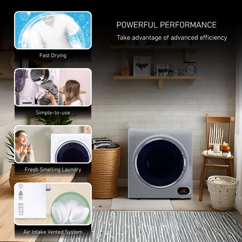 Compact Vented Sensor Dryer 3.5cf/13lbs 110V Bottom control DIGITAL