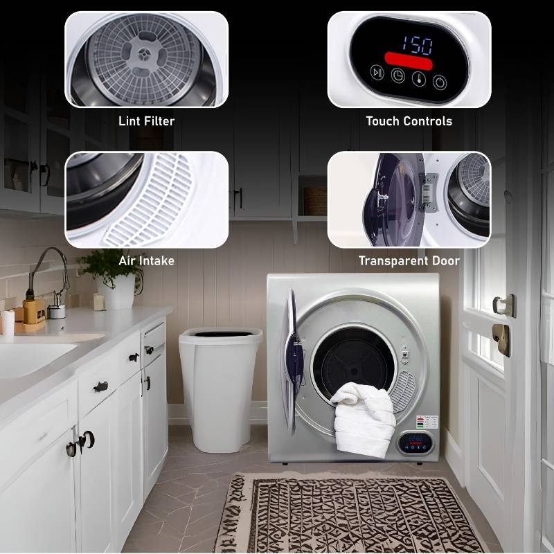 Compact Vented Sensor Dryer 3.5cf/13lbs 110V Bottom control DIGITAL