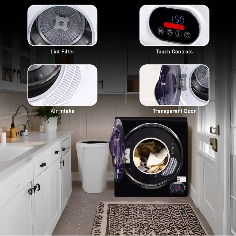 Compact Vented Sensor Dryer 3.5cf/13lbs 110V Bottom control DIGITAL