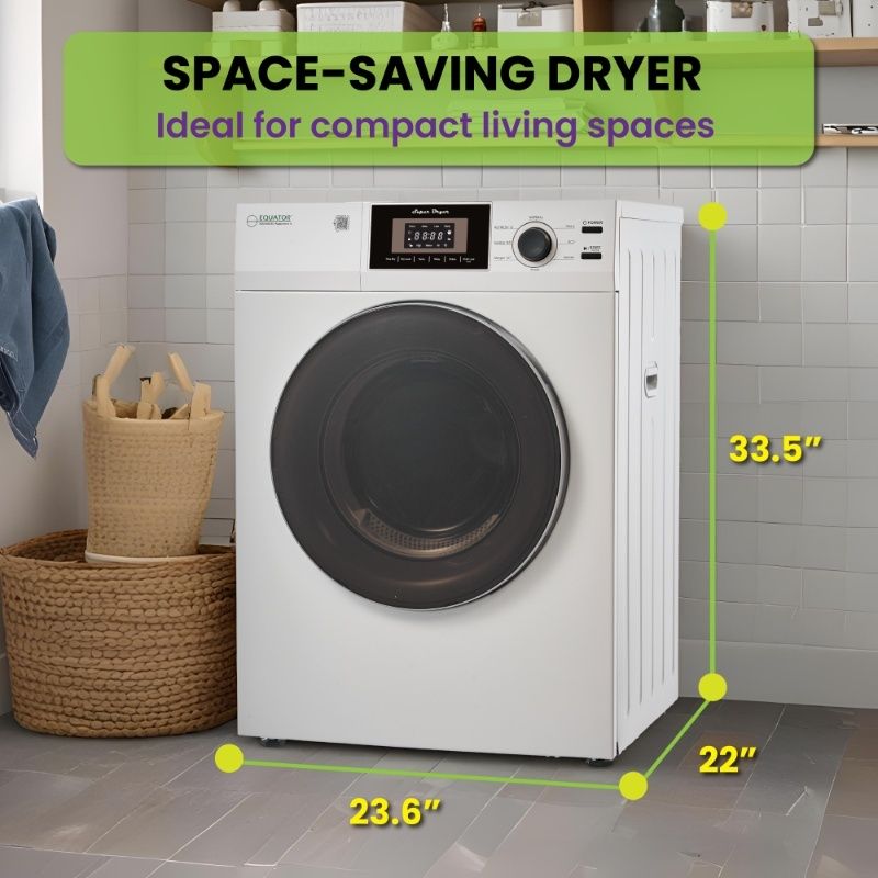 Sèche-linge compact PREMIUM 24 po à évacuation avec prise pour laveuse, 3,1 pi³/13 lb, capteur, 110 V
