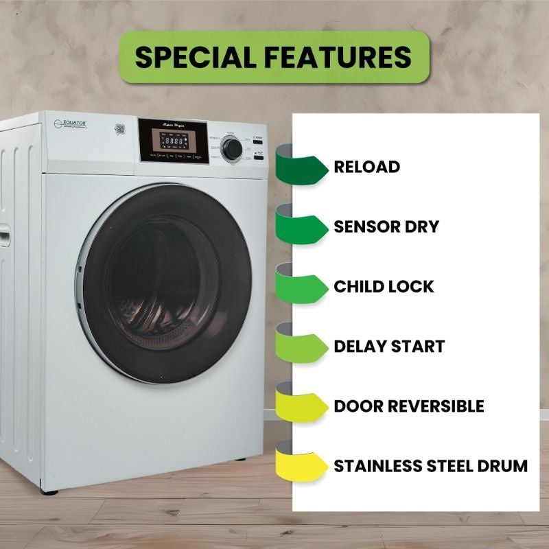 Sèche-linge compact PREMIUM 24 po à évacuation avec prise pour laveuse, 3,1 pi³/13 lb, capteur, 110 V