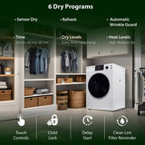 Deluxe 24 in 220V Vented SENSOR Dryer SANITIZE 4 cu.ft Touch Control DIGITAL