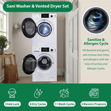 LAVADORA APILABLE ESTÁNDAR EW 835 18 lbs 1.9 pies cúbicos 110V + SECADORA VENTILADA CON SENSOR ED 880 4 pies cúbicos 220V
