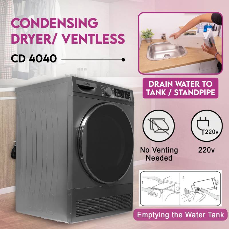 Lavadora Conserv Luxe de 2.2 pies cúbicos 110V + Secadora de condensación de 4 pies cúbicos 220V, garantía de 2 años