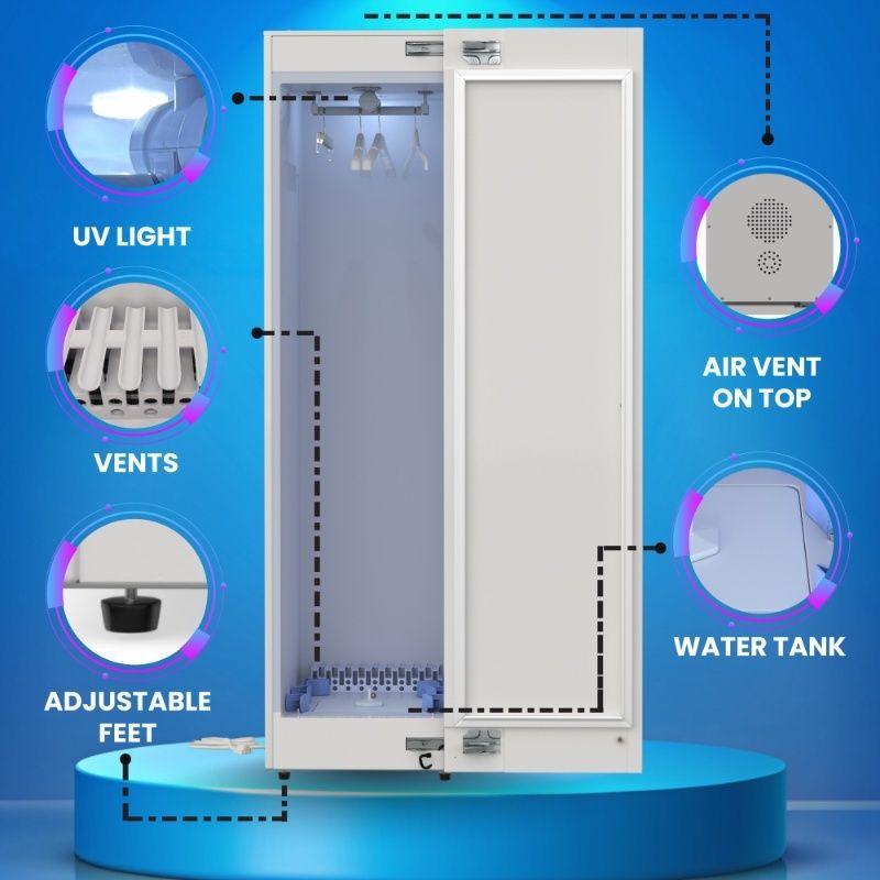 Steam Dryer Closet Sanitize Deodorize Refresh Slim110V