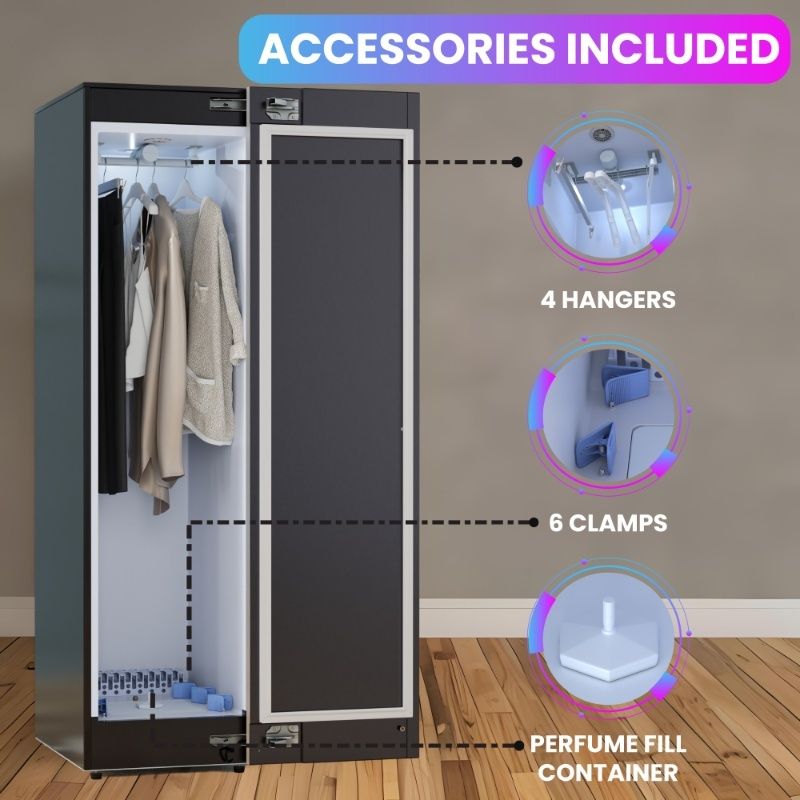 Steam Dryer Closet Sanitize Deodorize Refresh Slim110V