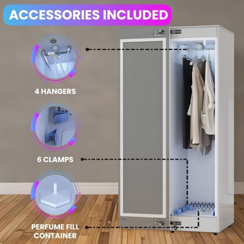 Steam Dryer Closet Sanitize Deodorize Refresh Slim110V