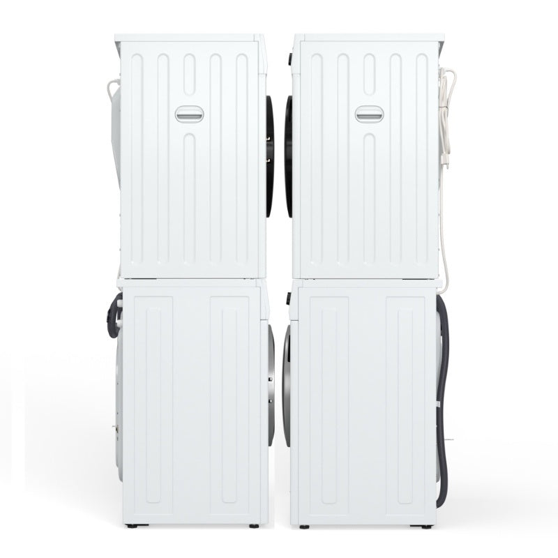 Set de lavandería: Lavadora de 18 libras (1.9 pies cúbicos) + Secadora de ventilación de 4 pies cúbicos, SALIDA ÚNICA de 110V