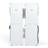 Set de lavandería: Lavadora de 18 libras (1.9 pies cúbicos) + Secadora de ventilación de 4 pies cúbicos, SALIDA ÚNICA de 110V