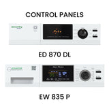 Set de lavandería: Lavadora de 18 libras (1.9 pies cúbicos) + Secadora de ventilación de 4 pies cúbicos, SALIDA ÚNICA de 110V