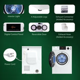 DELUXE 24 in VENTED Sensor Dryer w/Washer SOCKET 4cf/18lbs 110V