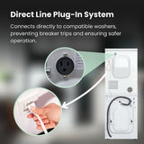 DELUXE 24 in VENTED Sensor Dryer w/Washer SOCKET 4cf/18lbs 110V