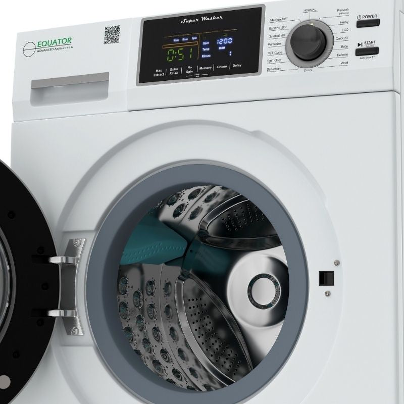 Super Washer 1.9cf/18lbs PET CYCLE Sani Allergen 1400RPM White 110V