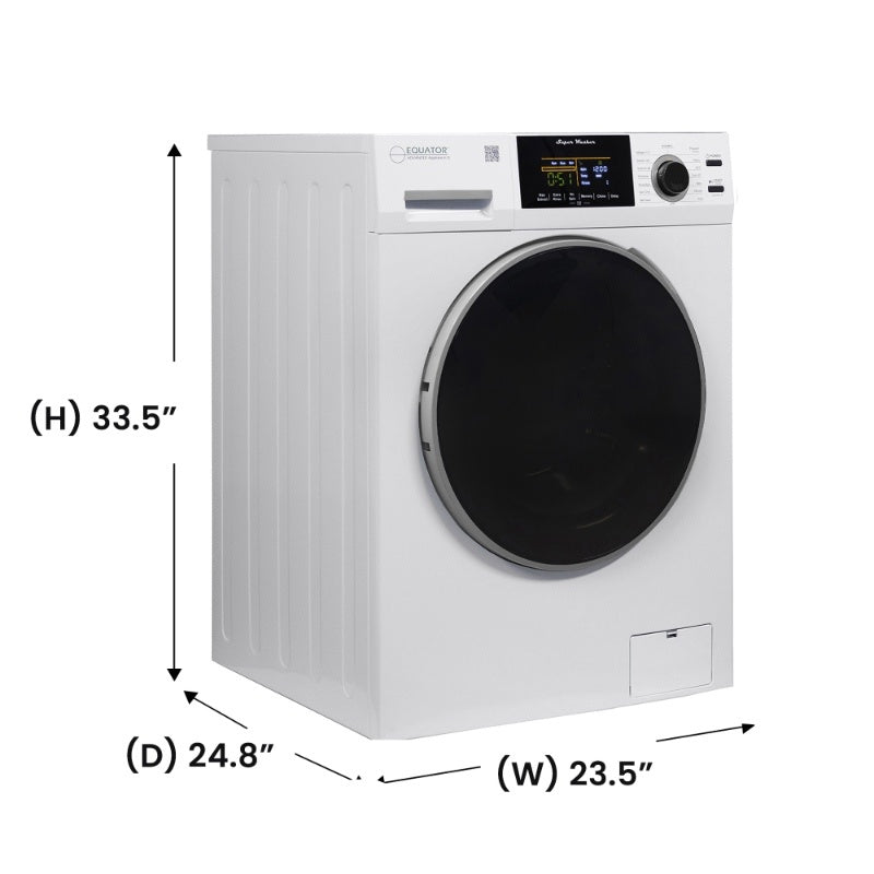 Super Washer 1.9cf/18lbs PET CYCLE Sani Allergen 1400RPM White 110V
