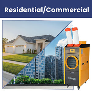 Aire acondicionado portátil Equator PRO de 18,000 BTU con calefacción y refrigeración para 1,000 pies cuadrados, interior/exterior, 110V
