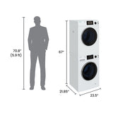 Set de lavandería 110V UN TOMACORRIENTE Lavadora 15 lb 1.62 pc + Secadora ventilada 13 lb 3.1 pc