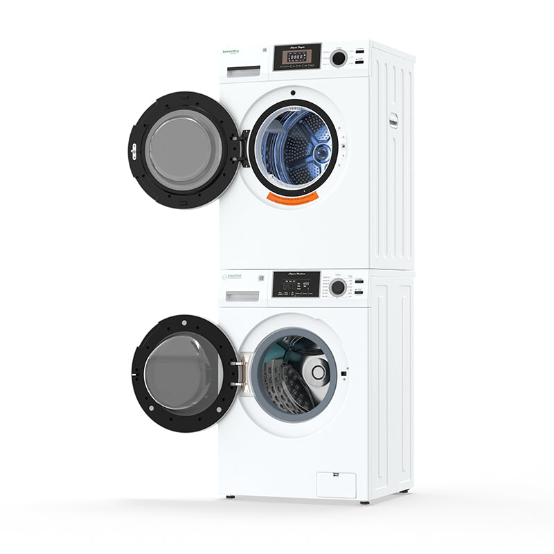 Set de lavandería 110V UN TOMACORRIENTE Lavadora 15 lb 1.62 pc + Secadora ventilada 13 lb 3.1 pc