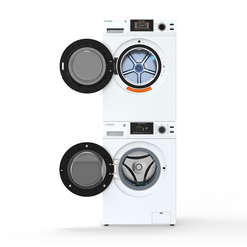 Set de lavandería 110V UN TOMACORRIENTE Lavadora 15 lb 1.62 pc + Secadora ventilada 13 lb 3.1 pc