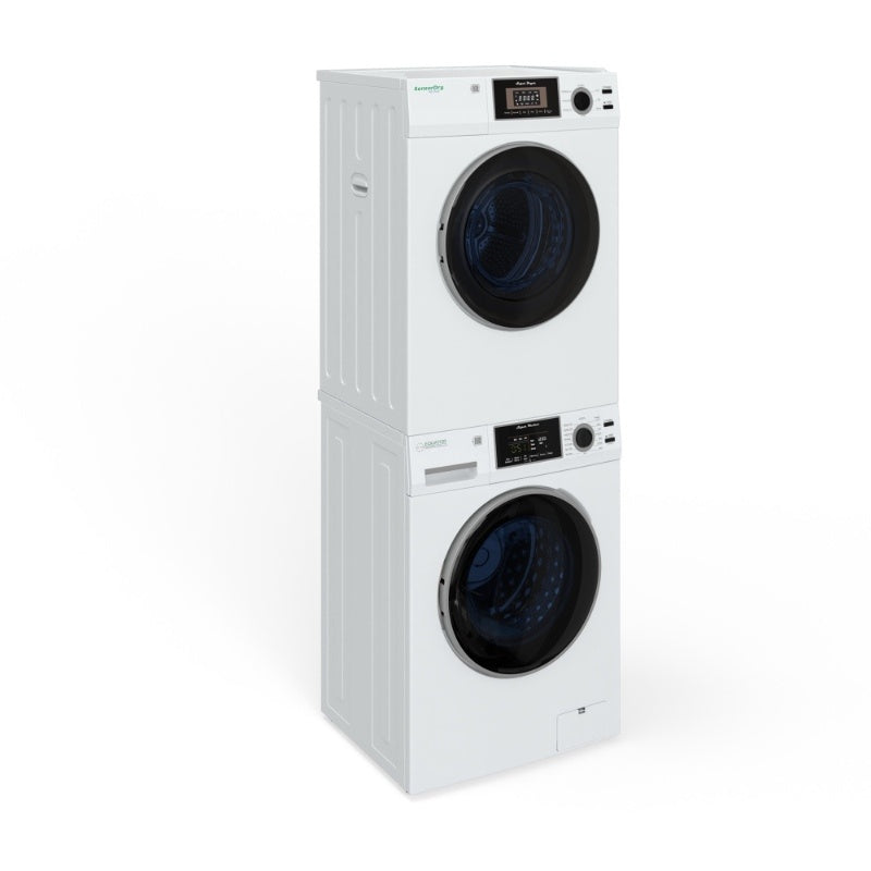 Set de lavandería 110V UN ENCHUFE Lavadora 15 Lb 1.62cf + Secadora ventilada 13Lb 3.1cf