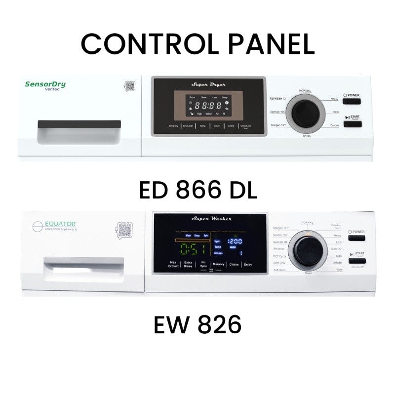 Set de lavandería 110V UN ENCHUFE Lavadora 15 Lb 1.62cf + Secadora ventilada 13Lb 3.1cf