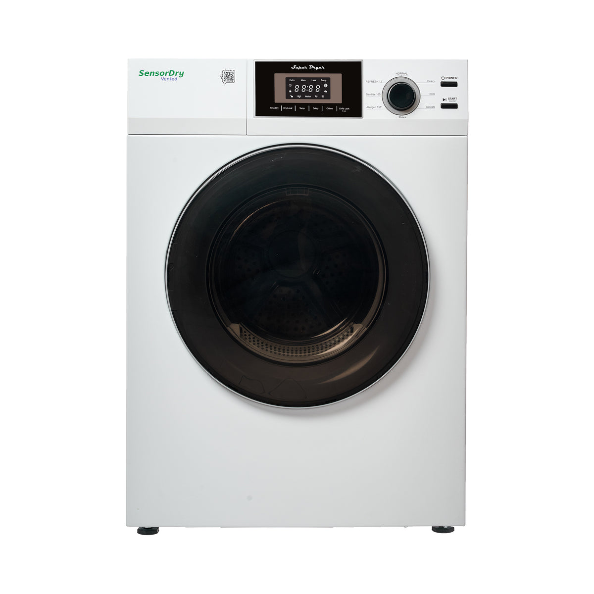 PREMIUM Compact 24 in VENTED Dryer w/Washer SOCKET 3.1cf/13lb SENSOR 110V