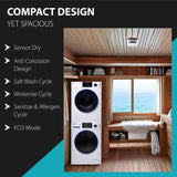 MARINE ANTI CORROSION Stackable Compact Washer 1.6cf+Sensor Dryer 3.1cf 110V