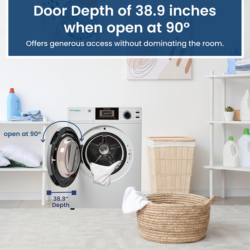 PREMIUM Compact 24 in VENTED Dryer w/Washer SOCKET 3.1cf/13lb SENSOR 110V