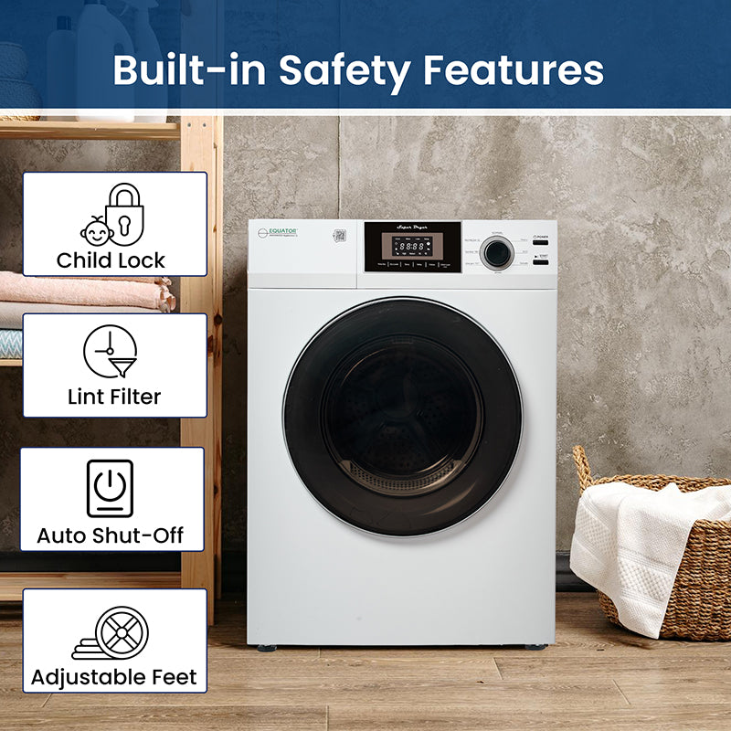 PREMIUM Compact 24 in VENTED Dryer w/Washer SOCKET 3.1cf/13lb SENSOR 110V