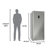 Congelador vertical Conserv de 17 pies cúbicos, CONVERTIBLE A REFRIGERADOR, apto para garaje, certificado Energy Star, 28 pulgadas de ancho, 110 V