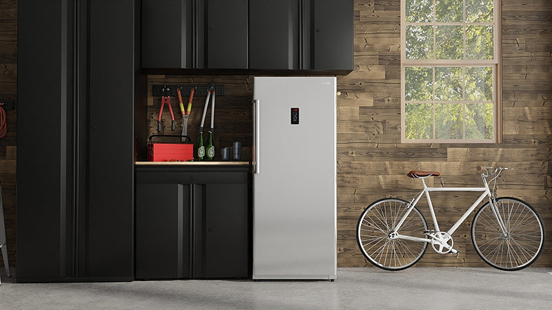 Congelador vertical Conserv de 17 pies cúbicos, CONVERTIBLE A REFRIGERADOR, apto para garaje, certificado Energy Star, 28 pulgadas de ancho, 110 V