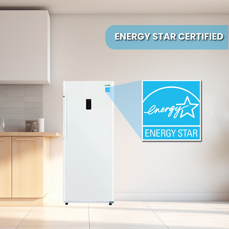 Congelador vertical Conserv de 17 pies cúbicos, CONVERTIBLE A REFRIGERADOR, apto para garaje, certificado Energy Star, 28 pulgadas de ancho, 110 V