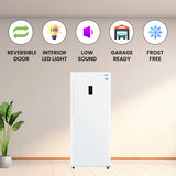 Congelador vertical Conserv de 17 pies cúbicos, CONVERTIBLE A REFRIGERADOR, apto para garaje, certificado Energy Star, 28 pulgadas de ancho, 110 V