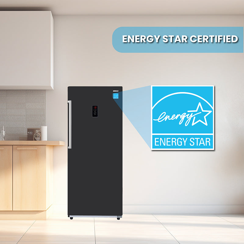 Congelador vertical Conserv de 17 pies cúbicos, CONVERTIBLE A REFRIGERADOR, apto para garaje, certificado Energy Star, 28 pulgadas de ancho, 110 V