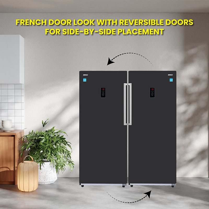 Congelador vertical Conserv de 17 pies cúbicos, CONVERTIBLE A REFRIGERADOR, apto para garaje, certificado Energy Star, 28 pulgadas de ancho, 110 V
