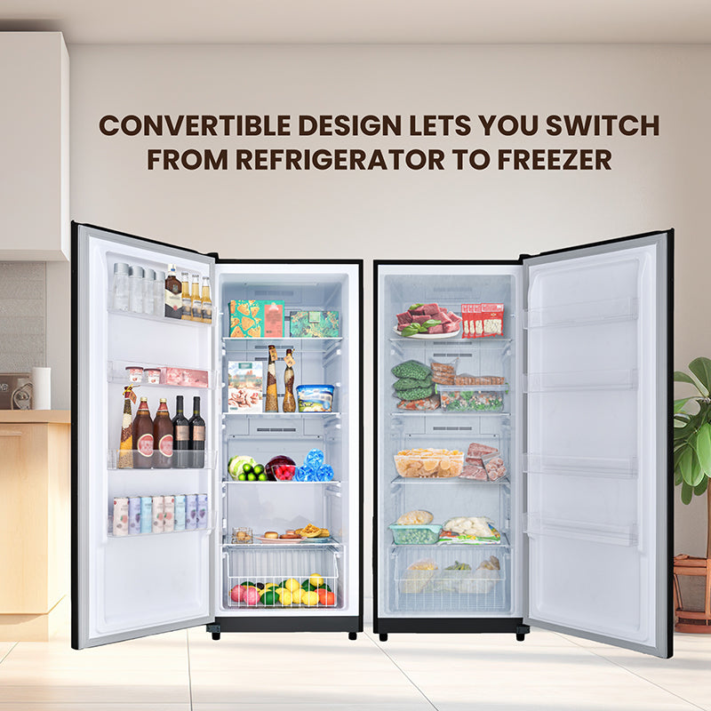 Congelador vertical Conserv de 17 pies cúbicos, CONVERTIBLE A REFRIGERADOR, apto para garaje, certificado Energy Star, 28 pulgadas de ancho, 110 V