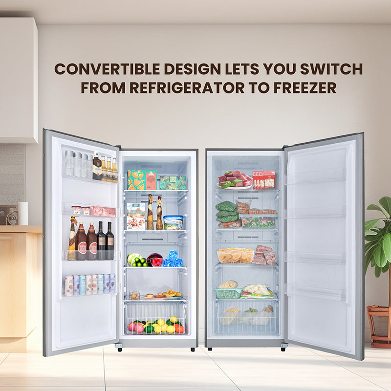 Congelador vertical Conserv de 17 pies cúbicos, CONVERTIBLE A REFRIGERADOR, apto para garaje, certificado Energy Star, 28 pulgadas de ancho, 110 V